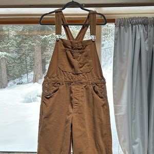 Free people we the free doggy corduroy overalls, size XL worn only twice